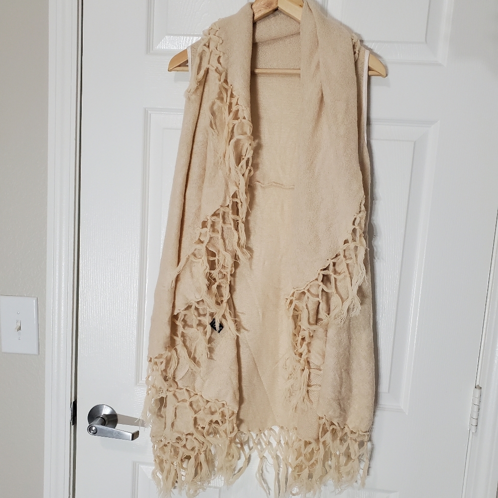 NWT Nude Fringe Vest - Picture 1 of 7